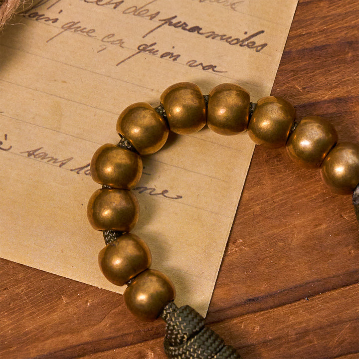 Christianartworkshop St. Benedikt Schutz All-Place Tragbare Bronze Perlen Nylon Schnur Tasche Rosenkranz - image 8