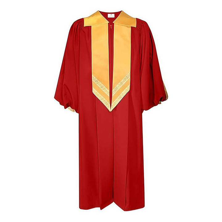 Christianartworkshop Klassische, vielseitige 4-farbige Priesterrobe mit goldenem V-Kragen-Design - image 12