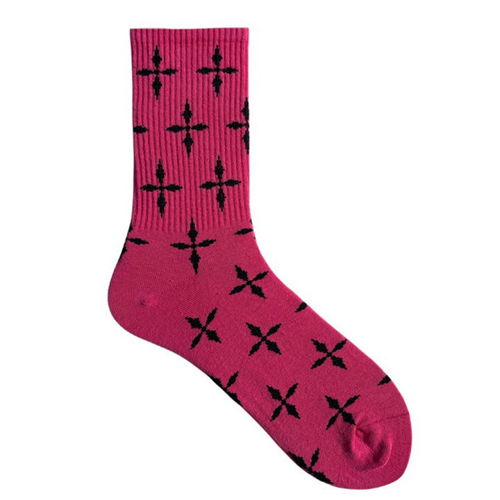Christianartworkshop Mehrfarbige Unisex-Socken mit Kreuzmuster: Walk Daily in Divine Guidance - Rosenrot - 10 Paare - image 9