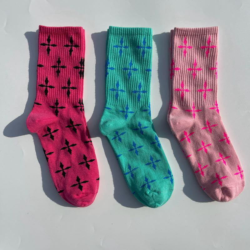 Christianartworkshop Mehrfarbige Unisex-Socken mit Kreuzmuster: Walk Daily in Divine Guidance - image 3