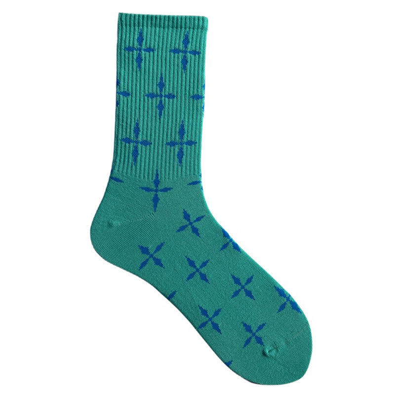 Christianartworkshop Mehrfarbige Unisex-Socken mit Kreuzmuster: Walk Daily in Divine Guidance - Grün - 10 Paare - image 7