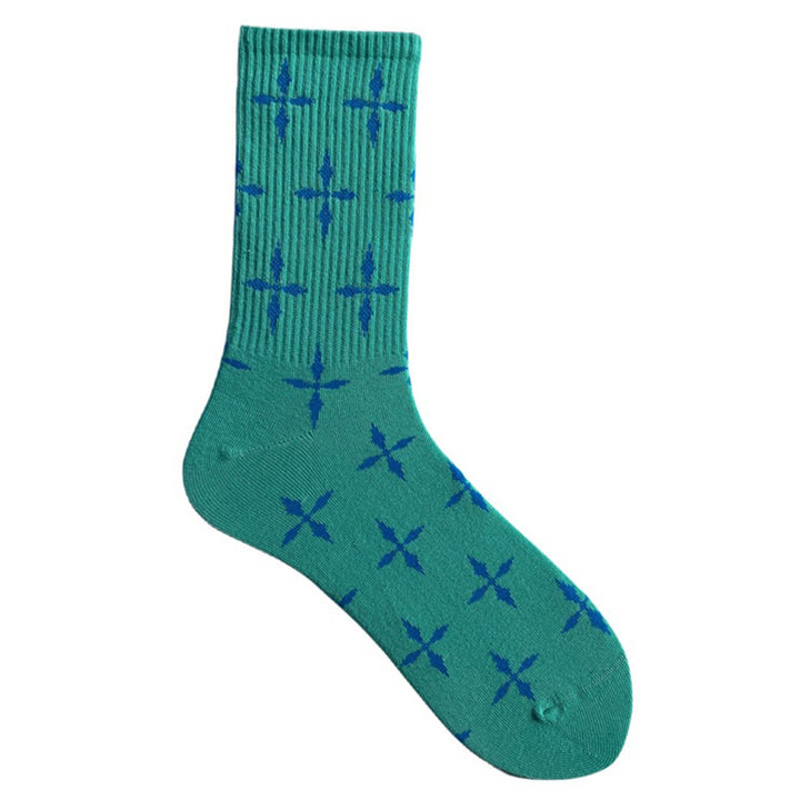 Christianartworkshop Mehrfarbige Unisex-Socken mit Kreuzmuster: Walk Daily in Divine Guidance - Grün - 10 Paare - image 7