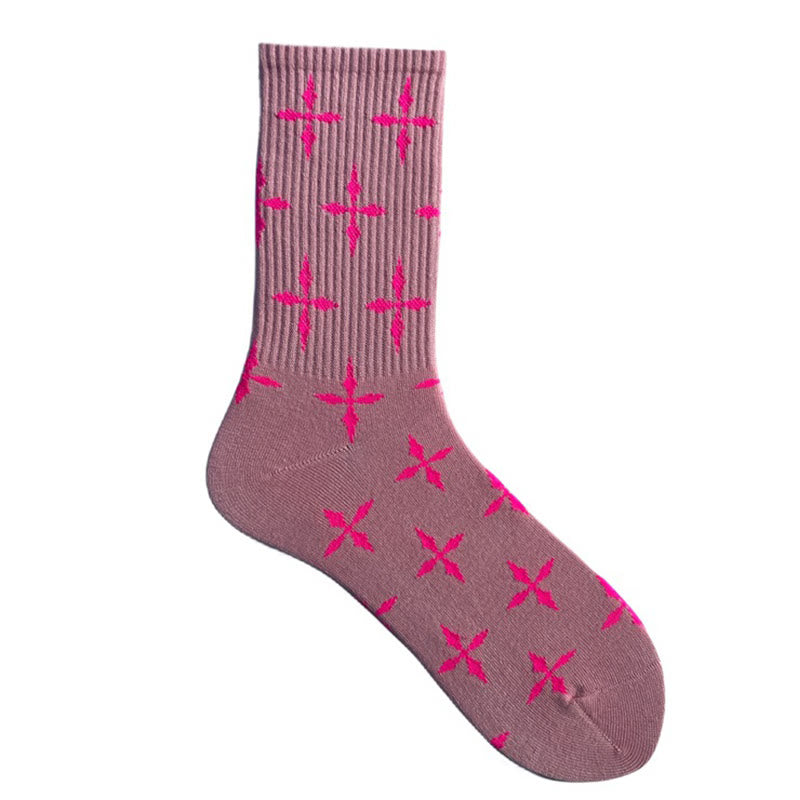 Christianartworkshop Mehrfarbige Unisex-Socken mit Kreuzmuster: Walk Daily in Divine Guidance - Rosa - 10 Paare - image 8