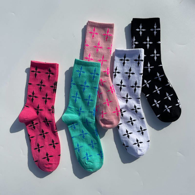 Christianartworkshop Mehrfarbige Unisex-Socken mit Kreuzmuster: Walk Daily in Divine Guidance - Schwarz - 1 Paar - image 0