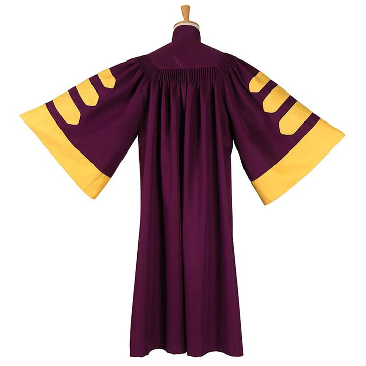 Christianartworkshop Majestätische burgunderrote Geistliche Robe mit Goldbesatz vorne und Ärmelriegeln - image 4