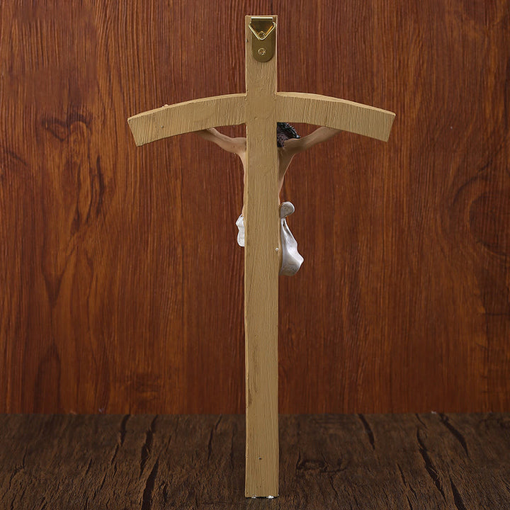 Christianartworkshop Detaillierte Jesusfigur auf hellem Harzkruzifix: Heiliges Dekor - image 3