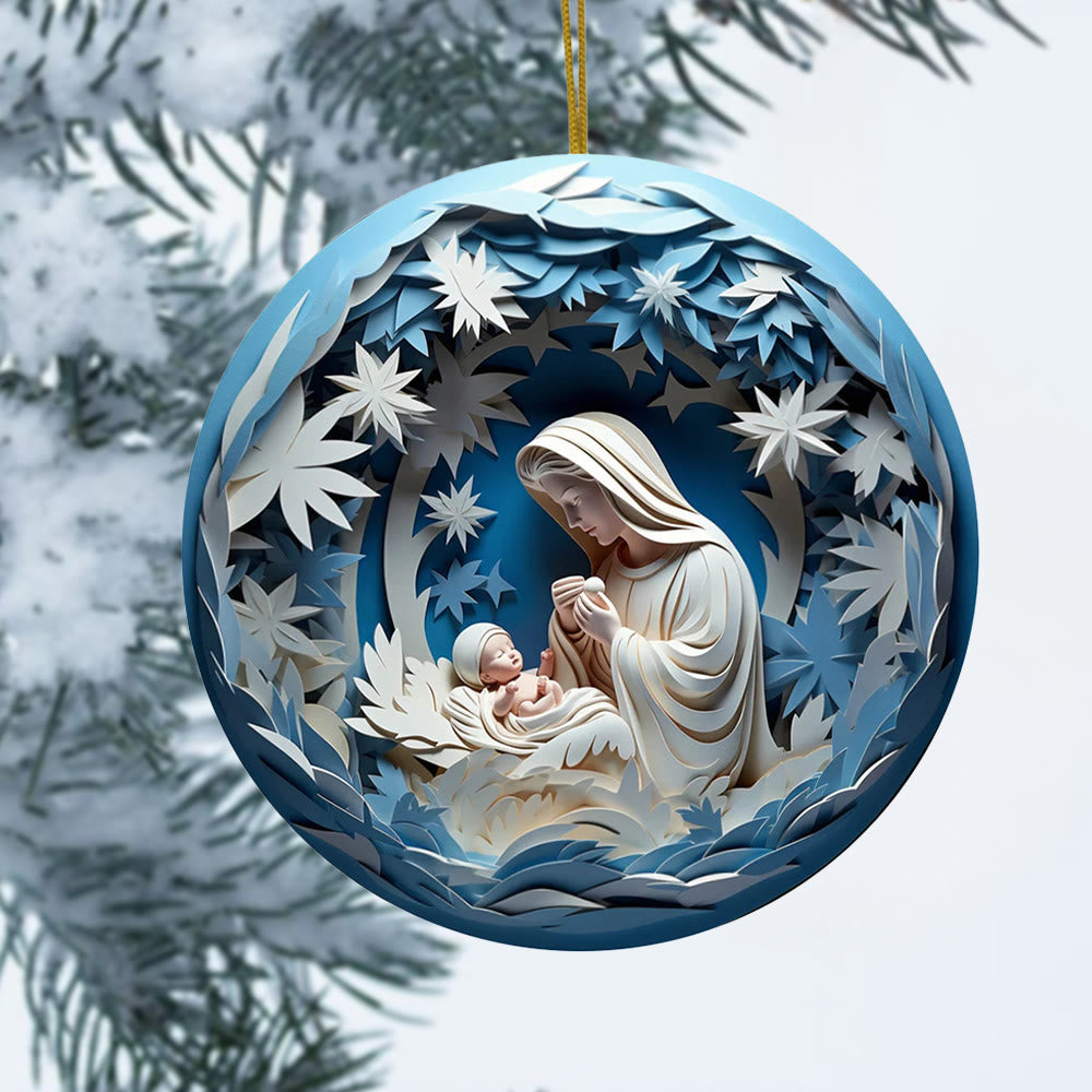 Christianartworkshop Skulpturaler Stil, Krippe, Weihnachtsdekoration zum Aufhängen, B - image 4