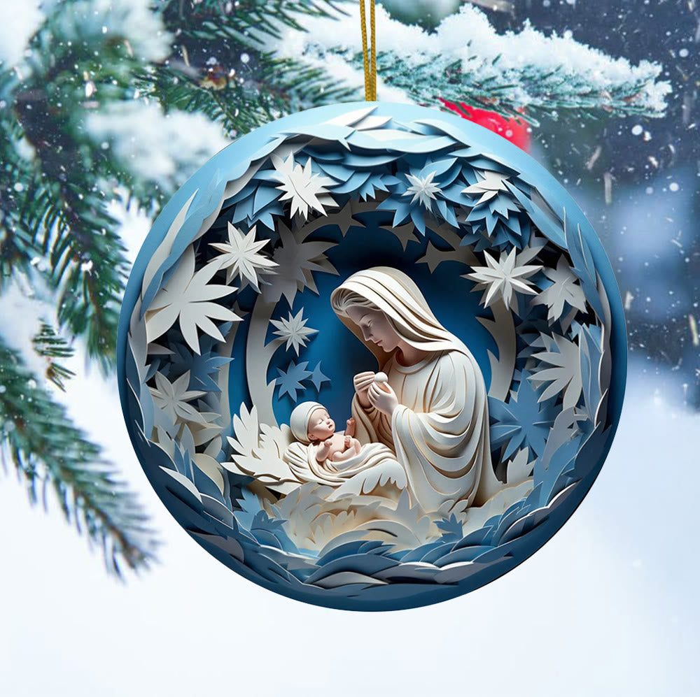Christianartworkshop Skulpturaler Stil, Krippe, Weihnachtsdekoration zum Aufhängen, B - Keramik - image 0