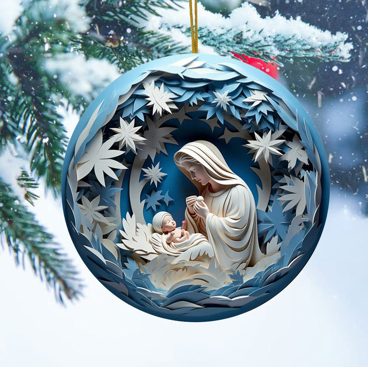 Christianartworkshop Skulpturaler Stil, Krippe, Weihnachtsdekoration zum Aufhängen, B - Keramik - image 0