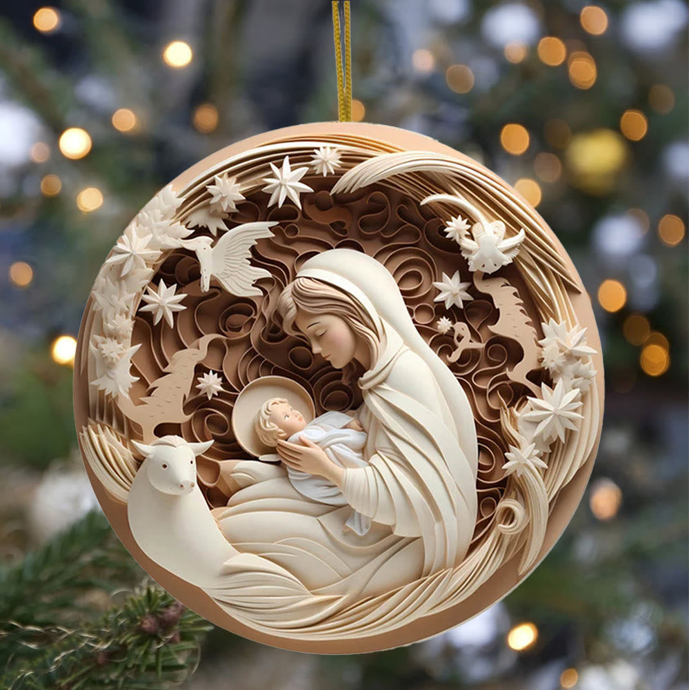 Christianartworkshop Skulpturaler Stil, Krippe, Weihnachtsdekoration zum Aufhängen, D - image 1