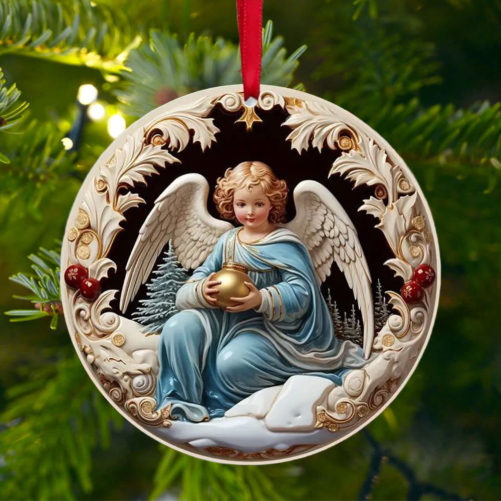 Christianartworkshop Bunte, exquisite Skulptur, Stile, Engel, Weihnachtsdekoration zum Aufhängen, A - image 5