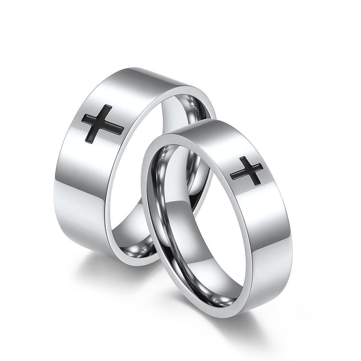 Christianartworkshop Zweifarbige minimalistische Kreuzringe: Faith - Inspired Fashion - image 5