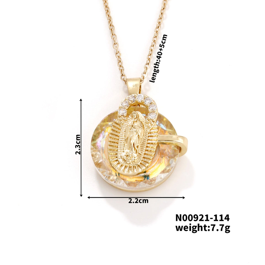 Christianartworkshop Mehrfarbige Halsketten mit Kristallen der Muttergottes: Glaube – Künstlerischer Schmuck - ICH - image 12