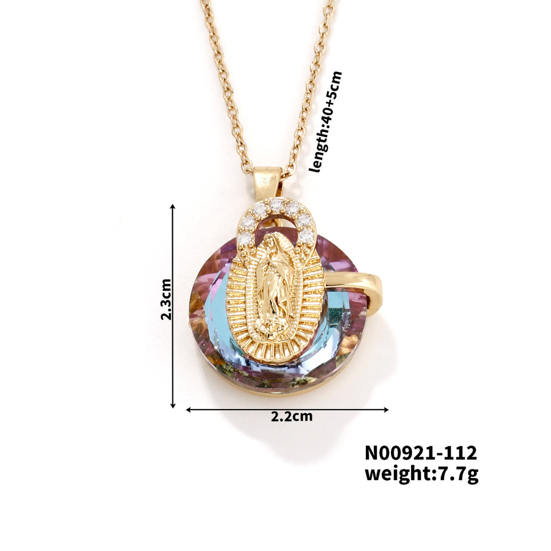 Christianartworkshop Mehrfarbige Halsketten mit Kristallen der Muttergottes: Glaube – Künstlerischer Schmuck - G - image 10