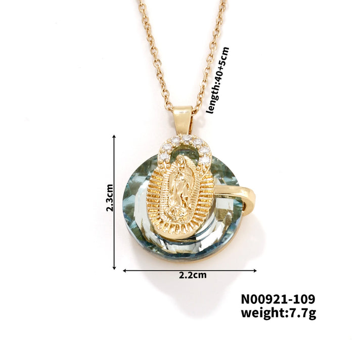 Christianartworkshop Mehrfarbige Halsketten mit Kristallen der Muttergottes: Glaube – Künstlerischer Schmuck - D - image 7