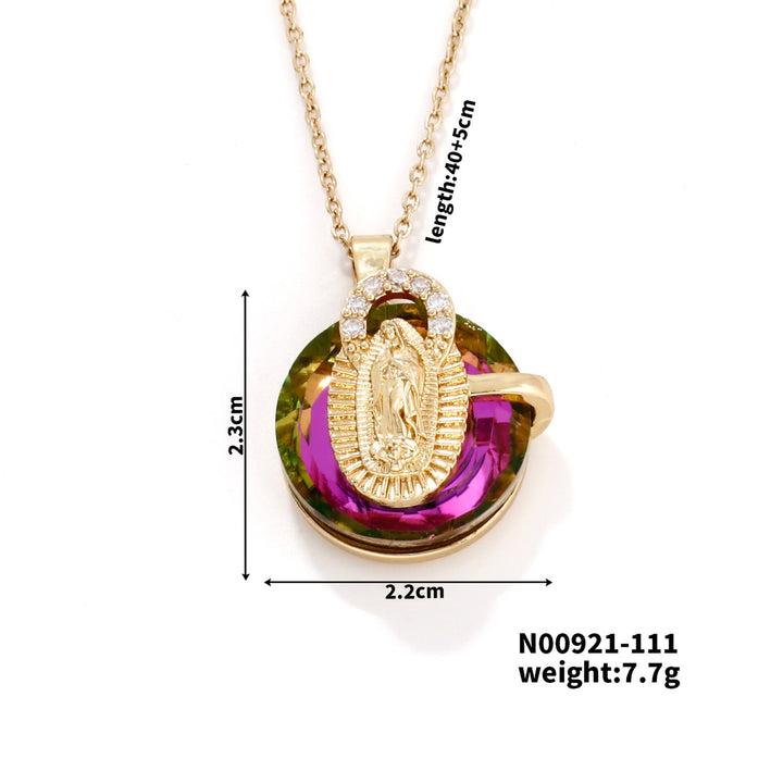 Christianartworkshop Mehrfarbige Halsketten mit Kristallen der Muttergottes: Glaube – Künstlerischer Schmuck - F - image 9