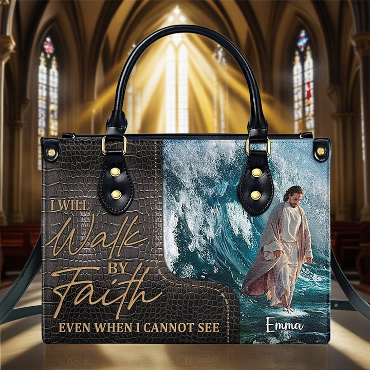 Personalisierte Lederhandtasche mit Jesusmotiv von Christianartworkshop: Spiritueller Glaube – Inspiration zum Mitnehmen - XL - Standard (keine Sonderanfertigung) - image 0