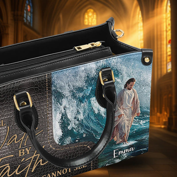 Christianartworkshop Spiritueller Glaube, personalisierte Lederhandtasche mit Jesus-Kunst: Tragen Sie göttliche Inspiration - image 6