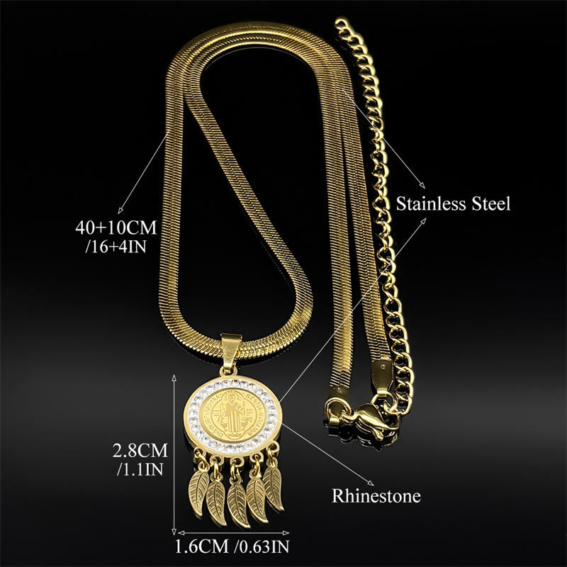 Christianartworkshop Halskette mit Anhänger mit Heiligensymbol: Künstlerischer Schmuck mit Zirkon-Akzenten - image 8