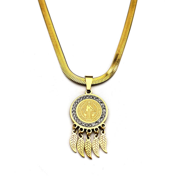 Christianartworkshop Halskette mit Anhänger mit Heiligensymbol: Künstlerischer Schmuck mit Zirkon-Akzenten - image 7