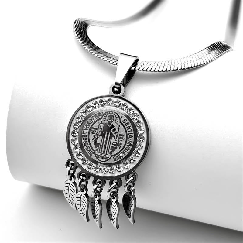 Christianartworkshop Halskette mit Anhänger mit Heiligensymbol: Künstlerischer Schmuck mit Zirkon-Akzenten - image 4
