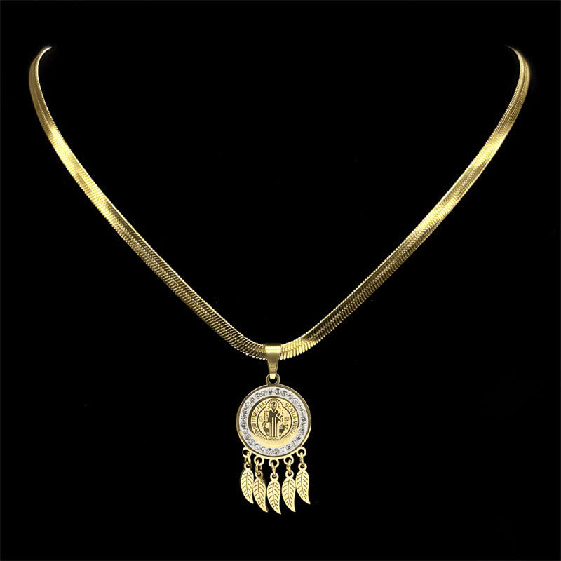 Christianartworkshop Halskette mit Anhänger mit Heiligensymbol: Künstlerischer Schmuck mit Zirkon-Akzenten - image 6