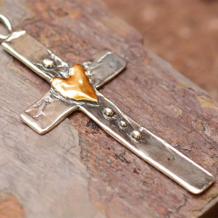 Christianartworkshop Zweifarbige Kreuzkette: Glaube und Liebe im künstlerischen Design - image 3