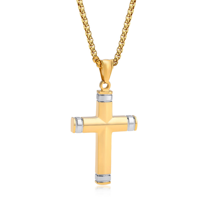 Christianartworkshop Mehrfarbige Kreuzkette mit Schriftzug: Personalisierte Glaubenskleidung - Goldenes Kreuz - image 7