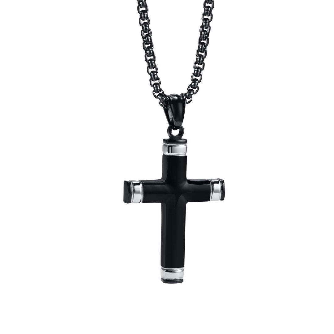 Christianartworkshop Mehrfarbige Kreuzkette mit Schriftzug: Personalisierte Glaubenskleidung - Schwarzes Kreuz - image 8