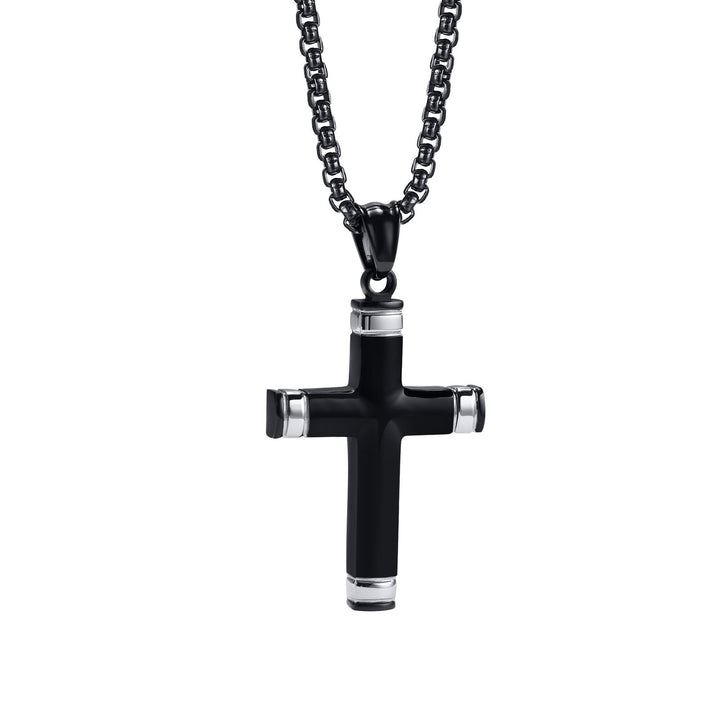 Christianartworkshop Mehrfarbige Kreuzkette mit Schriftzug: Personalisierte Glaubenskleidung - Schwarzes Kreuz - image 8
