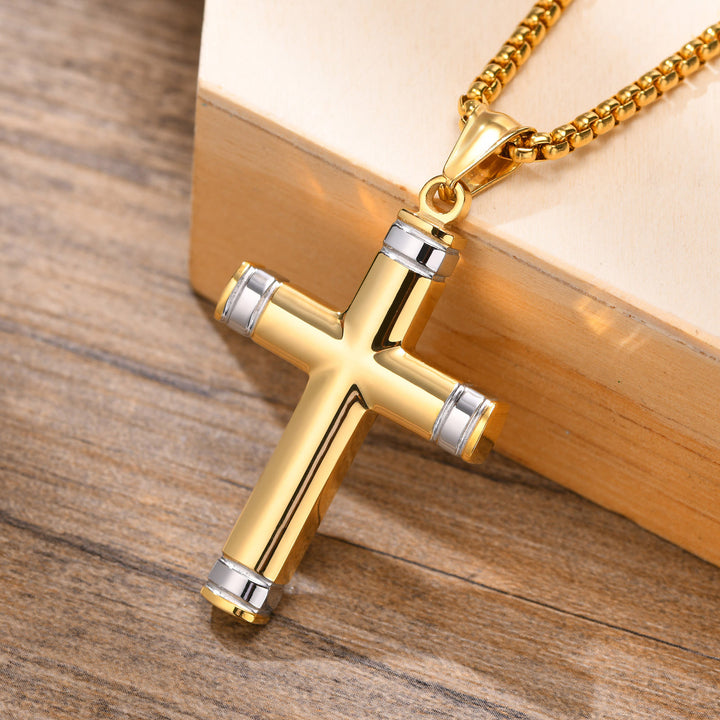 Christianartworkshop Mehrfarbige Kreuzkette mit Schriftzug: Personalisierte Glaubenskleidung - image 6