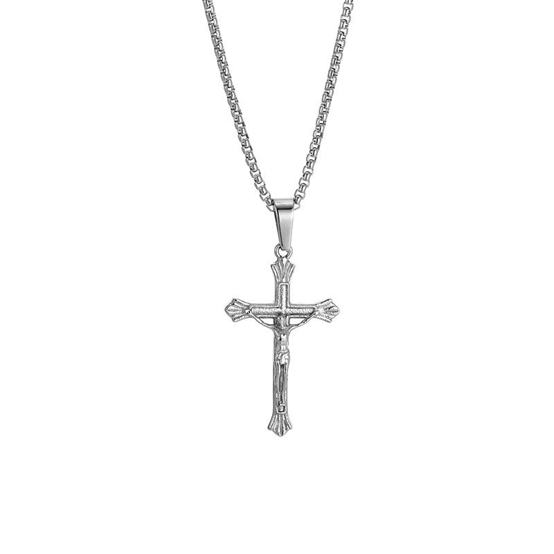 Christianartworkshop Dreifarbige Halskette mit Jesus-Kruzifix: Eine Fusion aus Glauben und stilvollen Farbtönen - image 5