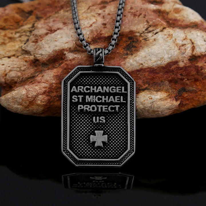 Christianartworkshop Klassische Halskette mit Anhänger aus Edelstahl – Schutzsymbol des Erzengels Michael - image 20