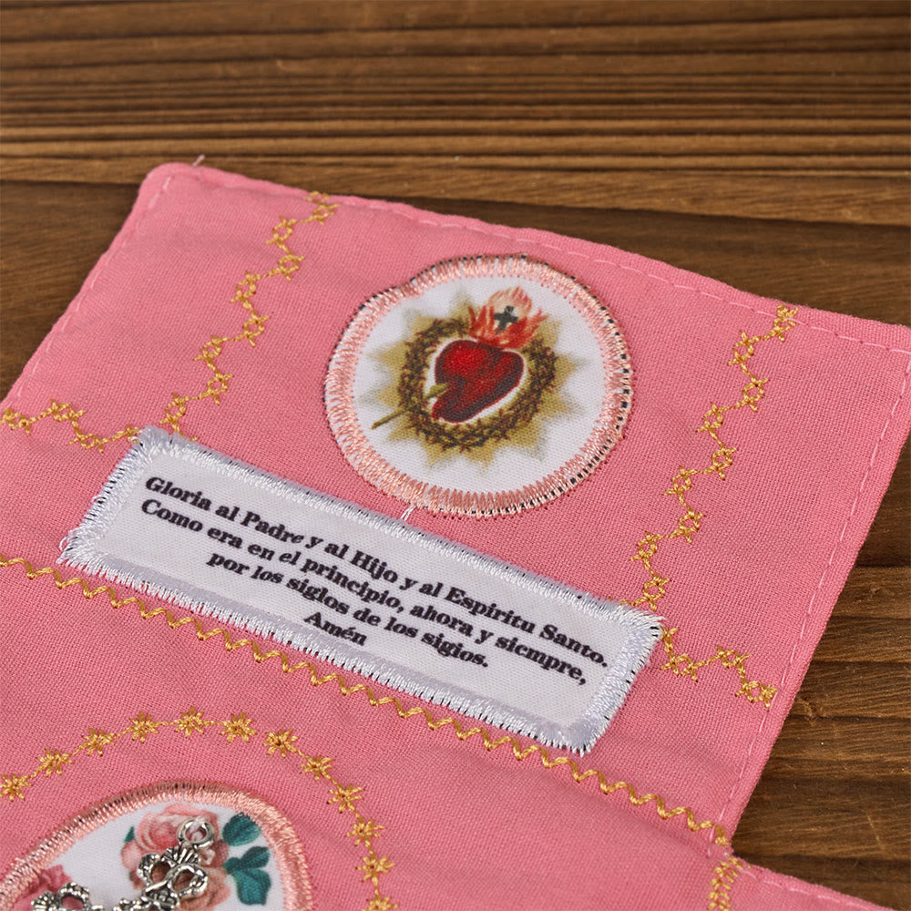 Christianartworkshop 4-farbig bestickter Stofftaschenschrein mit silbernem Kreuz (im Lieferumfang enthalten) - image 20