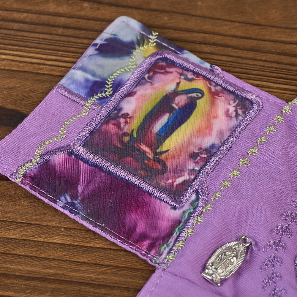 Christianartworkshop 4-farbig bestickter Stofftaschenschrein mit silbernem Kreuz (im Lieferumfang enthalten) - image 22