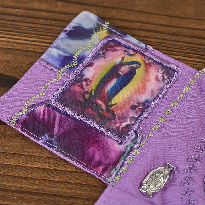 Christianartworkshop 4-farbig bestickter Stofftaschenschrein mit silbernem Kreuz (im Lieferumfang enthalten) - image 22