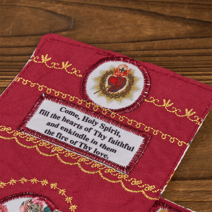 Christianartworkshop 4-farbig bestickter Stofftaschenschrein mit silbernem Kreuz (im Lieferumfang enthalten) - image 15