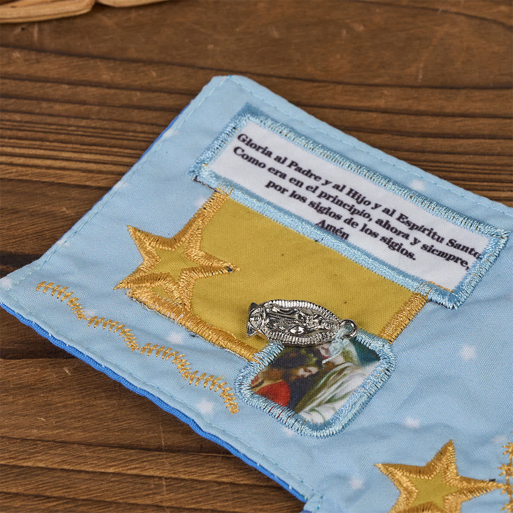 Christianartworkshop 4-farbig bestickter Stofftaschenschrein mit silbernem Kreuz (im Lieferumfang enthalten) - image 26