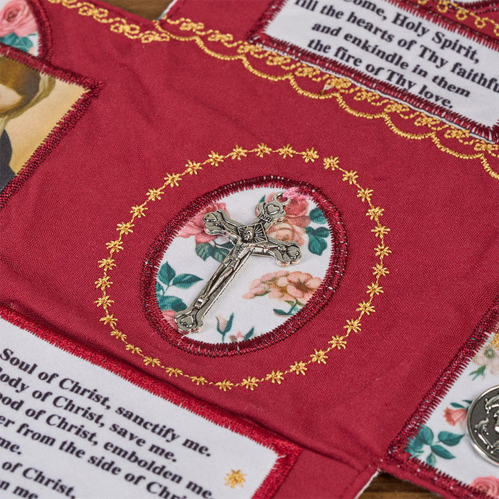 Christianartworkshop 4-farbig bestickter Stofftaschenschrein mit silbernem Kreuz (im Lieferumfang enthalten) - image 13