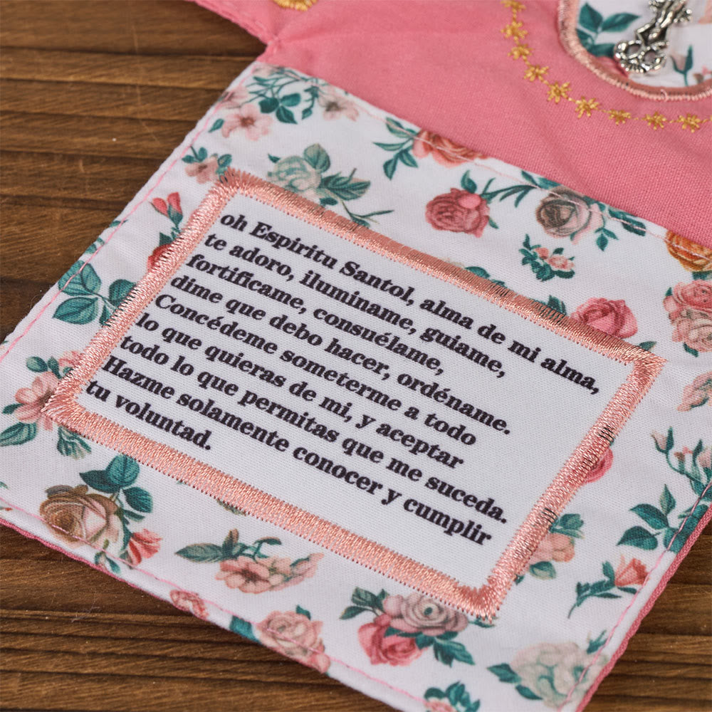 Christianartworkshop 4-farbig bestickter Stofftaschenschrein mit silbernem Kreuz (im Lieferumfang enthalten) - image 21