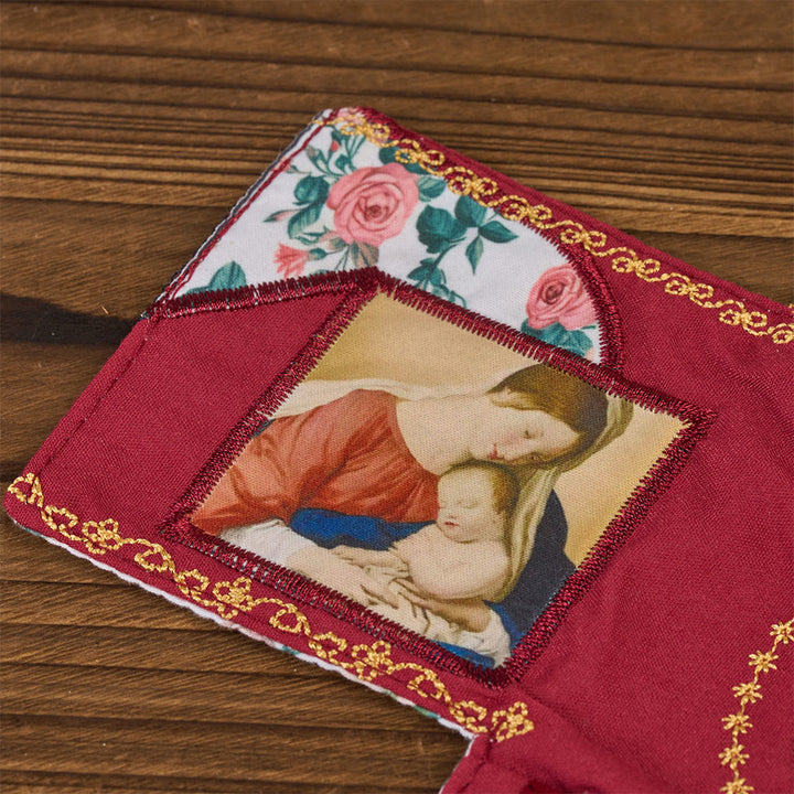 Christianartworkshop 4-farbig bestickter Stofftaschenschrein mit silbernem Kreuz (im Lieferumfang enthalten) - image 12