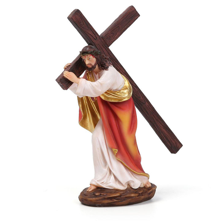 Christianartworkshop Weihnachtsdeko „Jesus trägt Kreuz“ mit Dornenkrone - image 3
