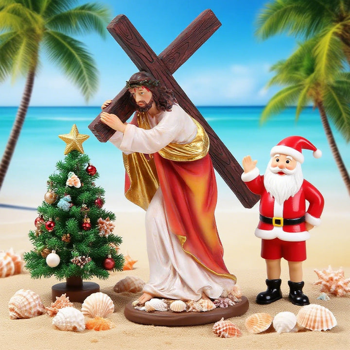 Christianartworkshop Weihnachtsdeko „Jesus trägt Kreuz“ mit Dornenkrone - image 2
