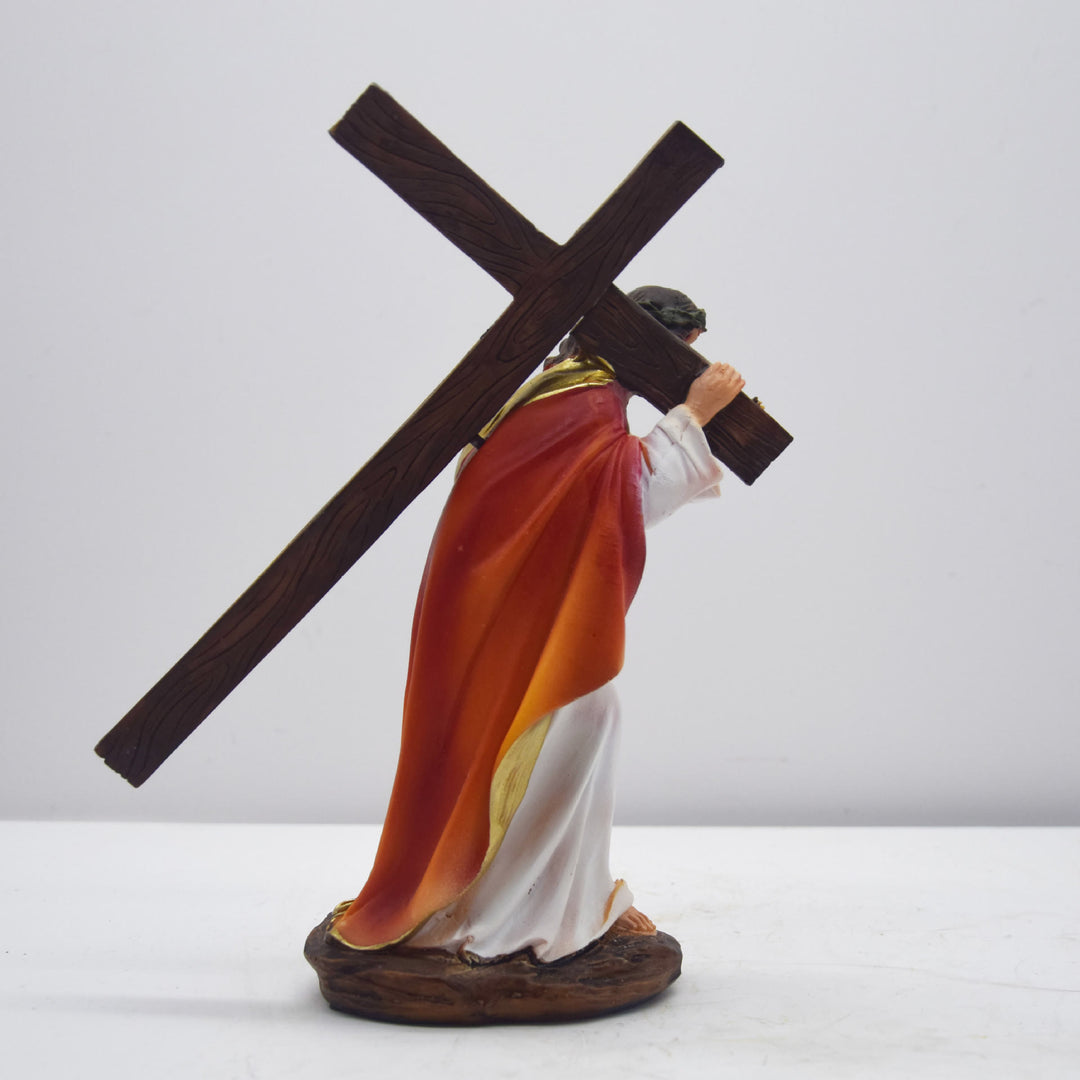 Christianartworkshop Weihnachtsdeko „Jesus trägt Kreuz“ mit Dornenkrone - image 4