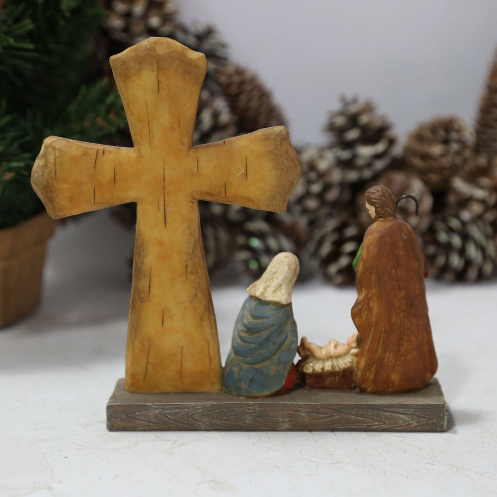 Christianartworkshop Vintage Peace Kreuz Krippe Heilige Familie Figur - image 1