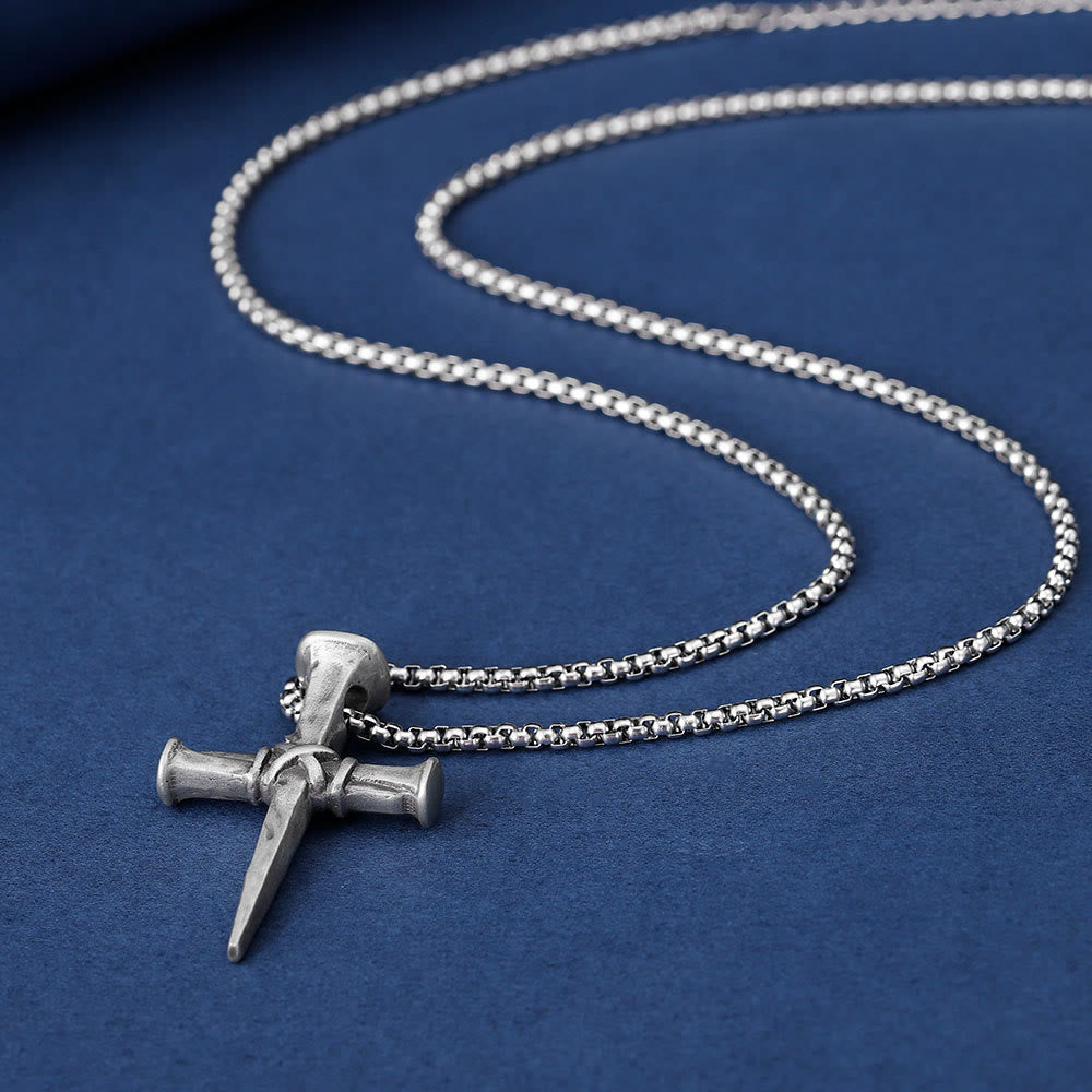 Christianartworkshop Künstlerische Halskette mit Kreuz in Nagelform zum Ausdruck des Glaubens - image 3