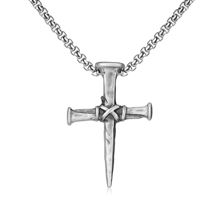 Christianartworkshop Künstlerische Halskette mit Kreuz in Nagelform zum Ausdruck des Glaubens - image 4