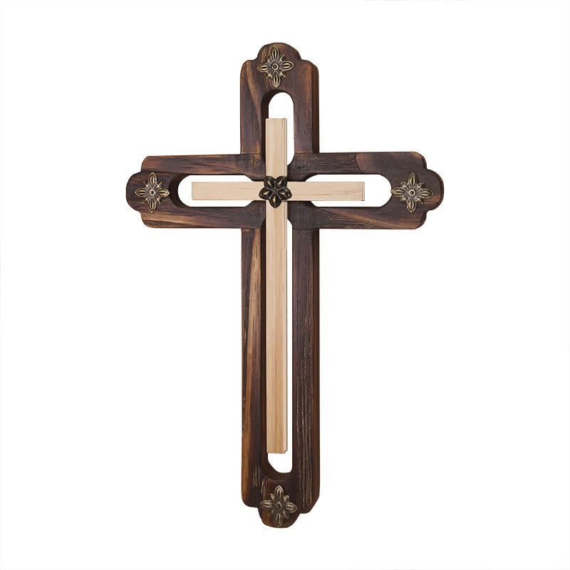 Christianartworkshop Everyday Display Doppeltfarbiges Wandornament aus Holzkreuz - image 1