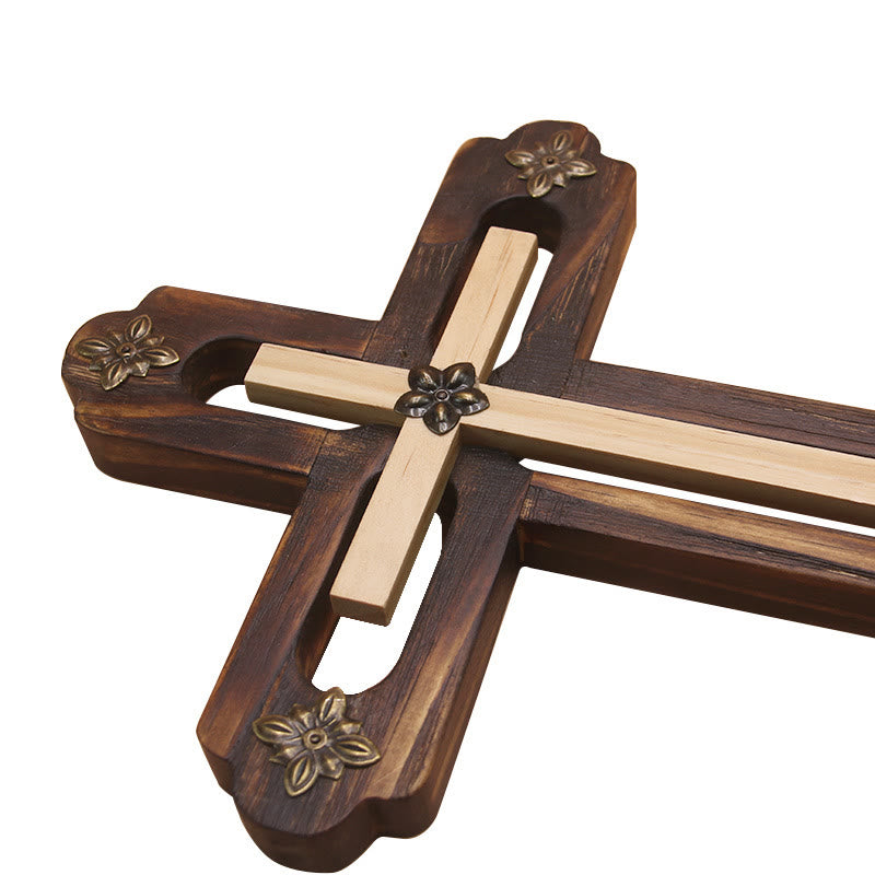 Christianartworkshop Everyday Display Doppeltfarbiges Wandornament aus Holzkreuz - image 3