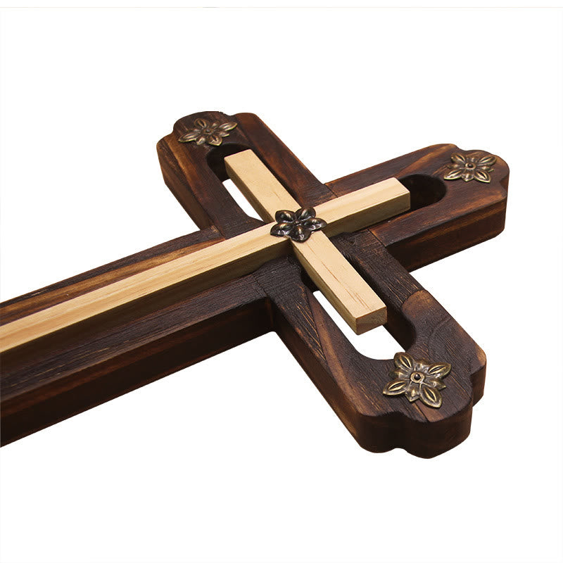 Christianartworkshop Everyday Display Doppeltfarbiges Wandornament aus Holzkreuz - image 2